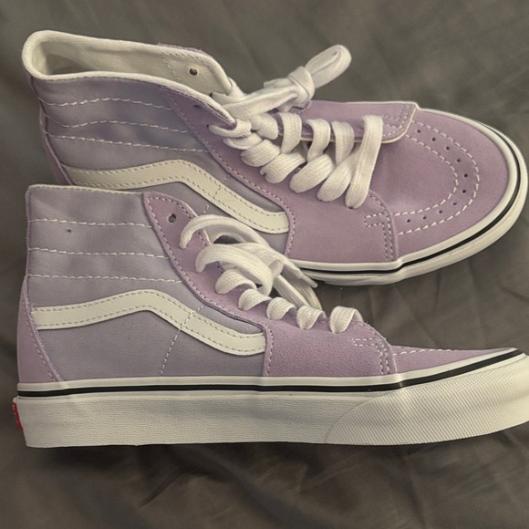 Vans Lilac and White High-Top Sneakers - Picture 1 of 1
